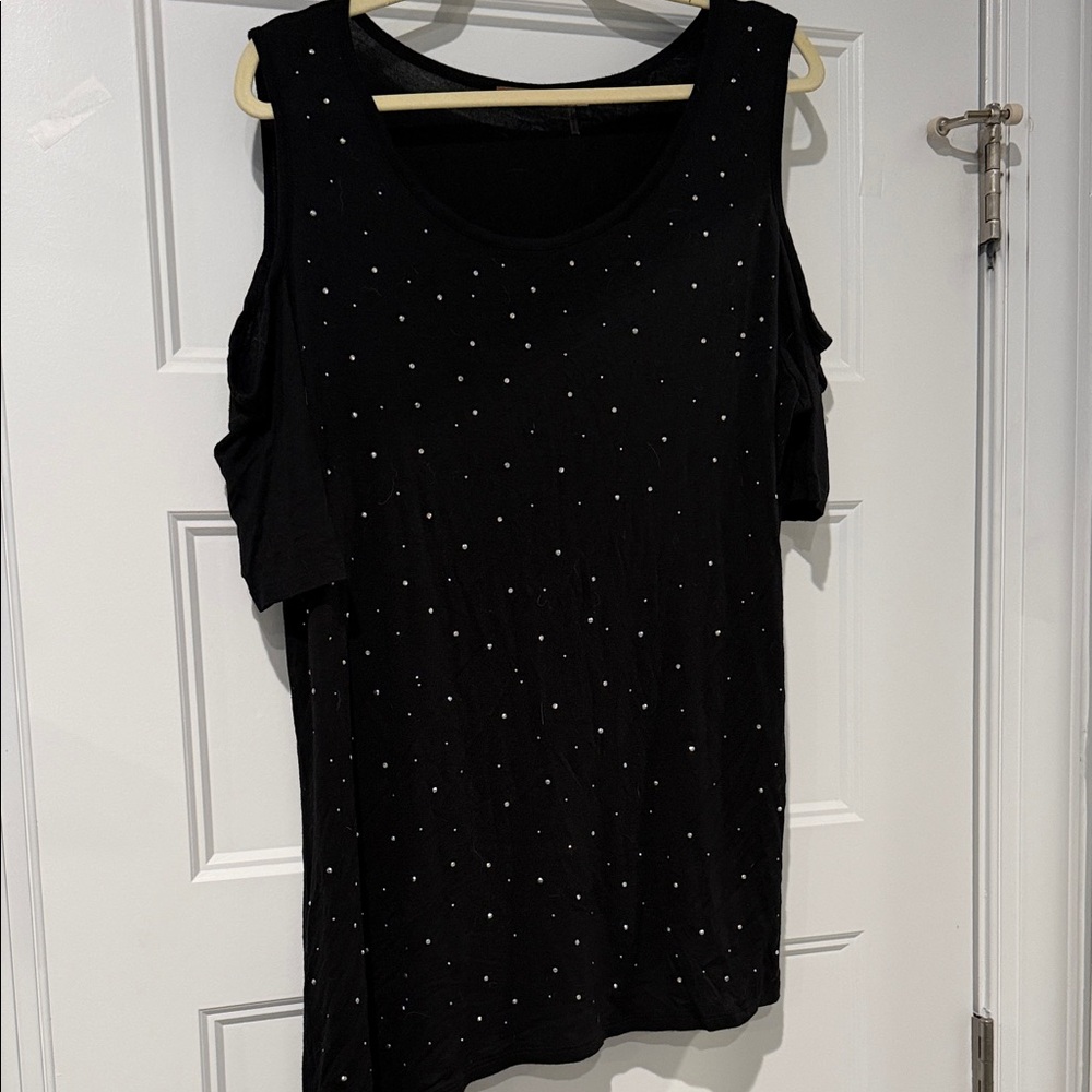 Belldini Black Top with Silver Accents